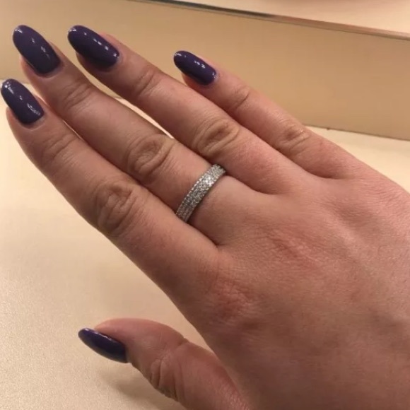 Sterling silver eternity band ring - Picture 5 of 6